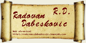 Radovan Dabesković vizit kartica